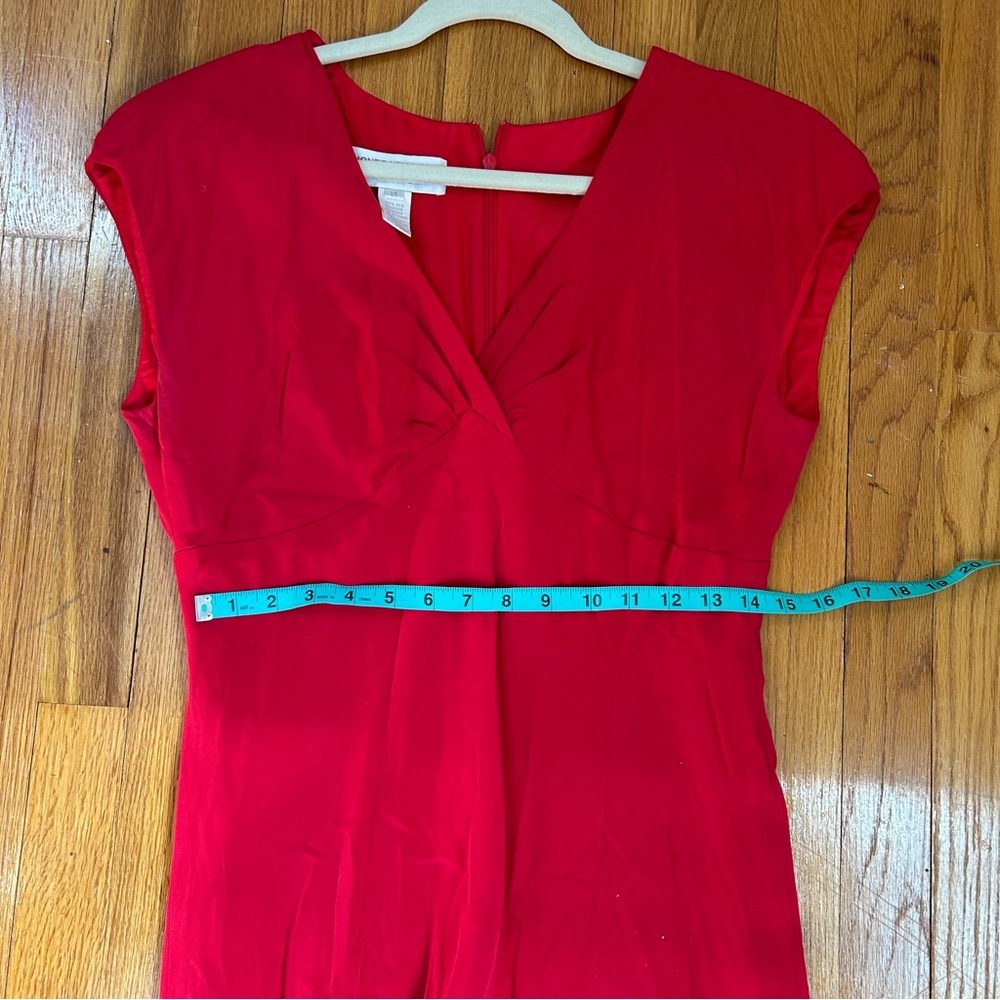 Vintage Jones New York Red Evening Silk Dress maxi size 14 - Picture 7 of 8